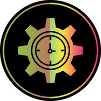 Time Manage Glyph Due Color Icon Design vector