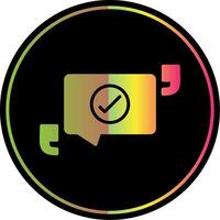 Quotation Glyph Due Color Icon Design vector