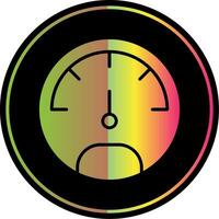 Speedo Meter Glyph Due Color Icon Design vector