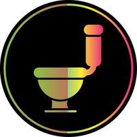 Toilet Glyph Due Color Icon Design vector