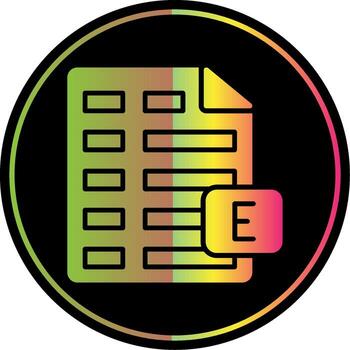 sobresalir glifo debido color icono diseño vector