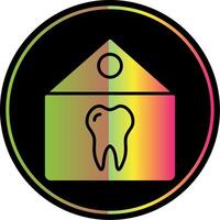 Dental Clinic Glyph Due Color Icon Design vector