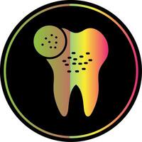 Infected Glyph Due Color Icon Design vector