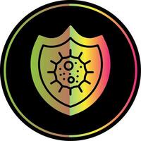 Bacteria Glyph Due Color Icon Design vector