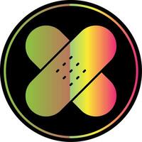 Band Aid Glyph Due Color Icon Design vector