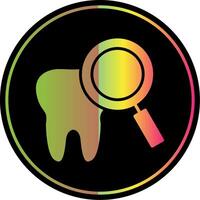 Tooth Glyph Due Color Icon Design vector