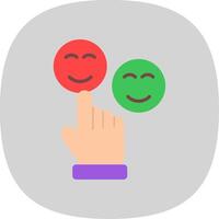 Satisfaction Flat Curve Icon Design vector