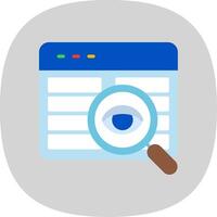 Code Review Flat Curve Icon Design vector