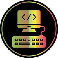 Web Programming Glyph Due Color Icon Design vector