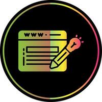 Website Design Glyph Due Color Icon Design vector