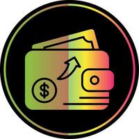 Wallet Glyph Due Color Icon Design vector