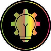 Lightbulb Glyph Due Color Icon Design vector