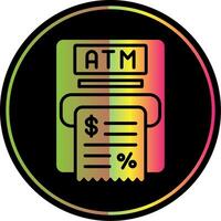 Atm Machine Glyph Due Color Icon Design vector