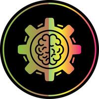 Machine Learning Glyph Due Color Icon Design vector