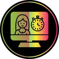 Timer Glyph Due Color Icon Design vector