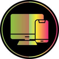 Responsive Devices Glyph Due Color Icon Design vector