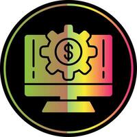 Estimate Glyph Due Color Icon Design vector