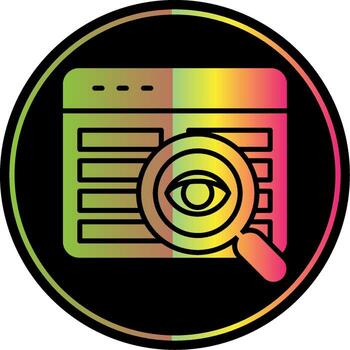 Code Review Glyph Due Color Icon Design vector