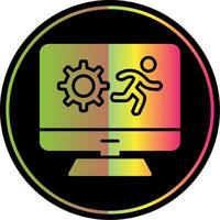 Sprint Glyph Due Color Icon Design vector