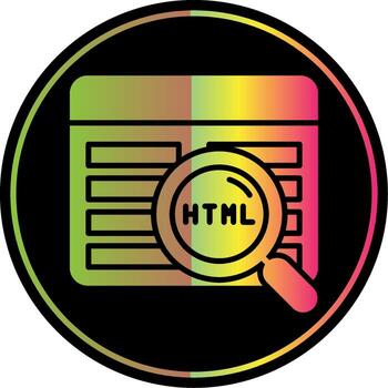 Code Review Glyph Due Color Icon Design vector