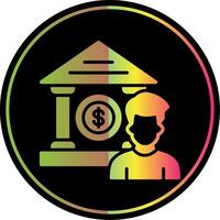 Banker Glyph Due Color Icon Design vector