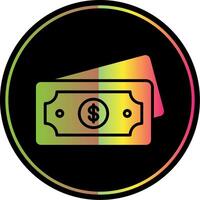 Dollar Glyph Due Color Icon Design vector