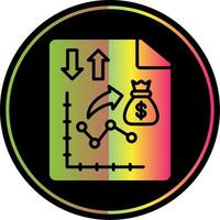 Money Strategy Glyph Due Color Icon Design vector