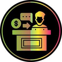 Otc Trading Glyph Due Color Icon Design vector