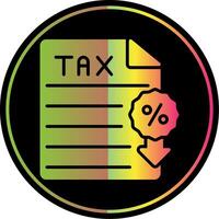 Tax Glyph Due Color Icon Design vector