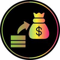 Increase Glyph Due Color Icon Design vector