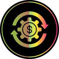 Money Management Glyph Due Color Icon Design vector