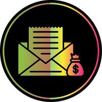 Envelope Glyph Due Color Icon Design vector