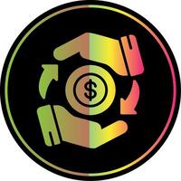 Loan Glyph Due Color Icon Design vector