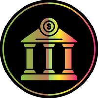 Bank Glyph Due Color Icon Design vector