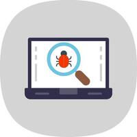 Antivirus Flat Curve Icon Design vector