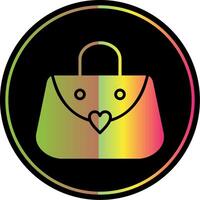 Purse Glyph Due Color Icon Design vector