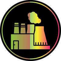 Power Plant Glyph Due Color Icon Design vector