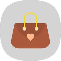 Purse Flat Curve Icon Design vector