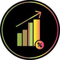 Interest Rate Glyph Due Color Icon Design vector