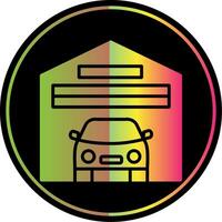 Garage Glyph Due Color Icon Design vector