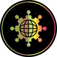 Networking Glyph Due Color Icon Design vector