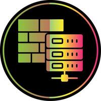 Firewall Glyph Due Color Icon Design vector