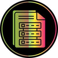 Data File Glyph Due Color Icon Design vector