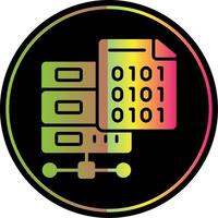 Binary Code Glyph Due Color Icon Design vector