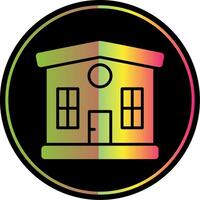 House Glyph Due Color Icon Design vector