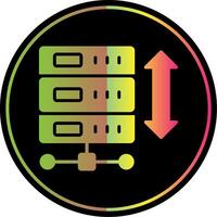 Expand Arrows Glyph Due Color Icon Design vector