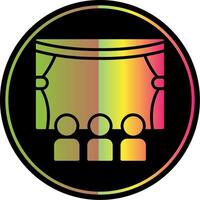 Cinema Glyph Due Color Icon Design vector