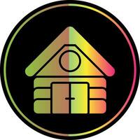 Cabin Glyph Due Color Icon Design vector