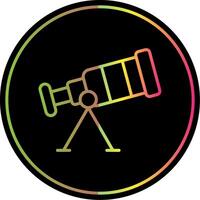 Telescope Line Gradient Due Color Icon Design vector