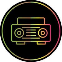 radio línea degradado debido color icono diseño vector